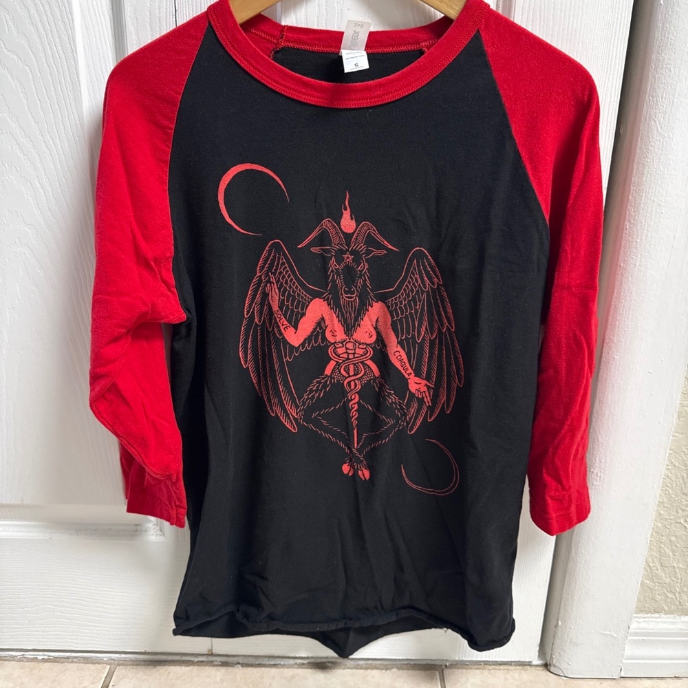 Leviathan Artworks Classic Baphomet 3/4 Sleeve Jersey Shirt